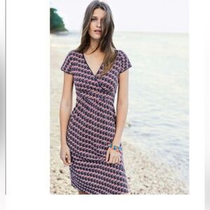 Boden Flamingo Print Casual Jersey Dress